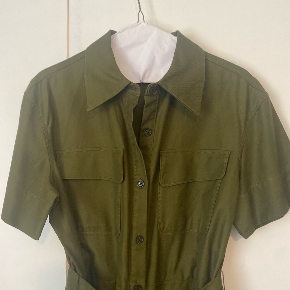 Olive Green Button-Up jumper